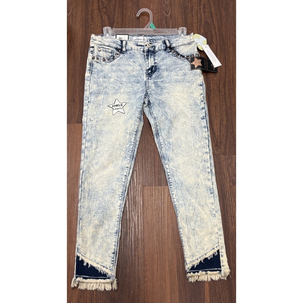 JORDACHE GIRLS‎ SIZE 16 ANKLE JEAN SUPER SKINNY ADJUSTABLE WAIST - NEW